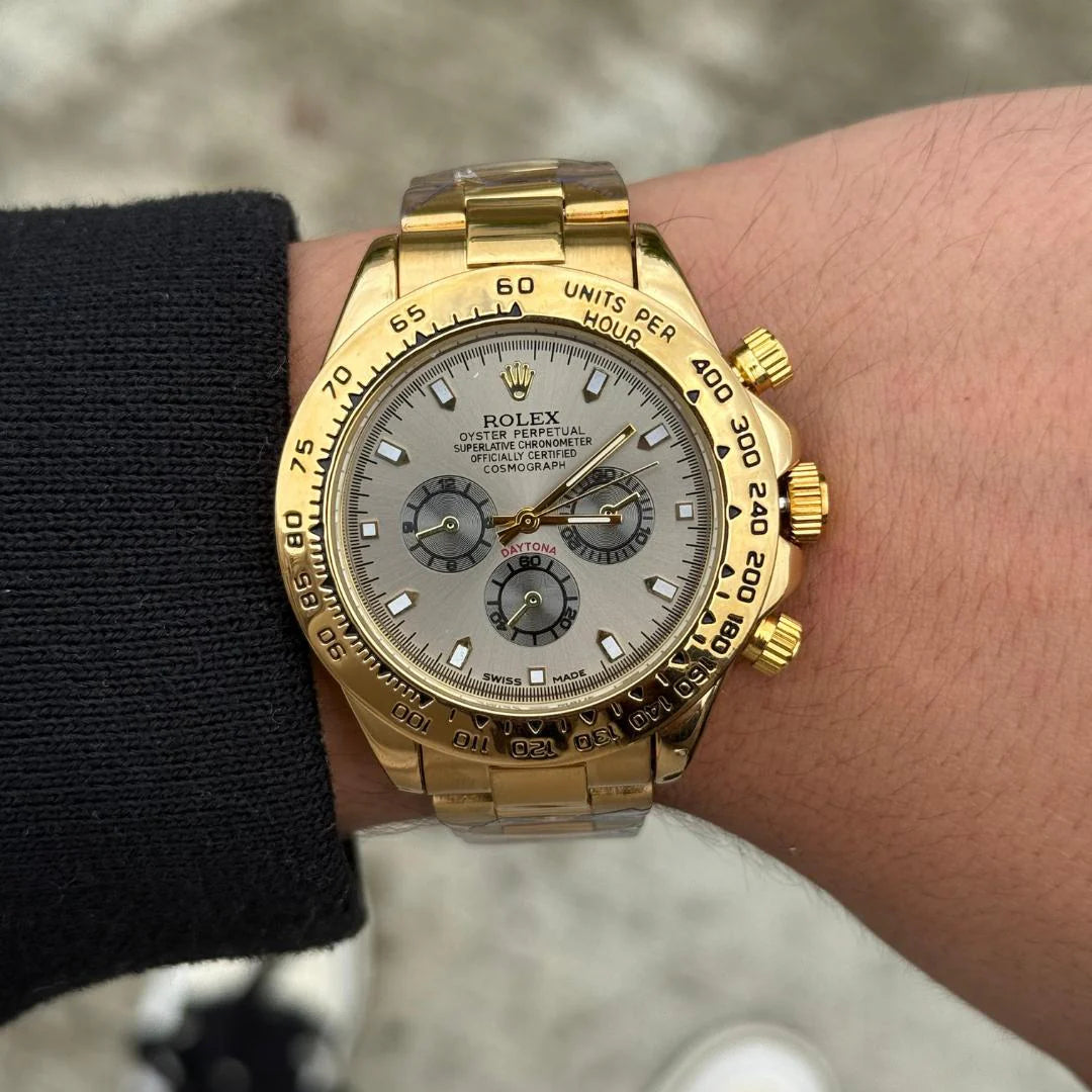 ROLEX DAYTONA PREMIUM DORADO TABLERO GRIS