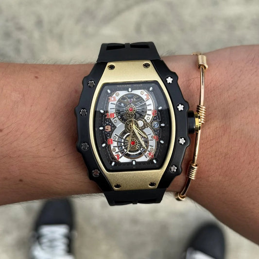 RICHARD MILLE 2030 NEGRO CAJA NEGRA - DORADA