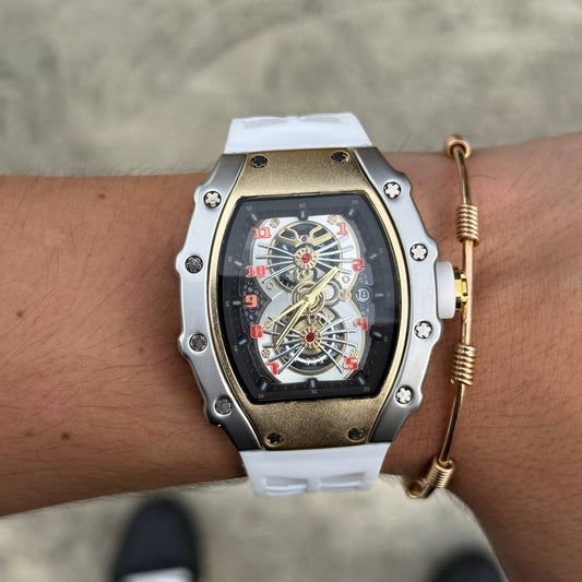 RICHARD MILLE 2030 BLANCO CAJA PLATEADA-DORADA