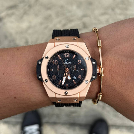 HUBLOT BIG BANG NEW NEGRO TABLERO NEGRO - ORO ROSA